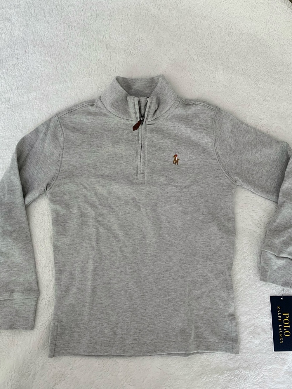 Polo by Ralph Lauren Gray Half-Zip Mock Neck Sweatshirt